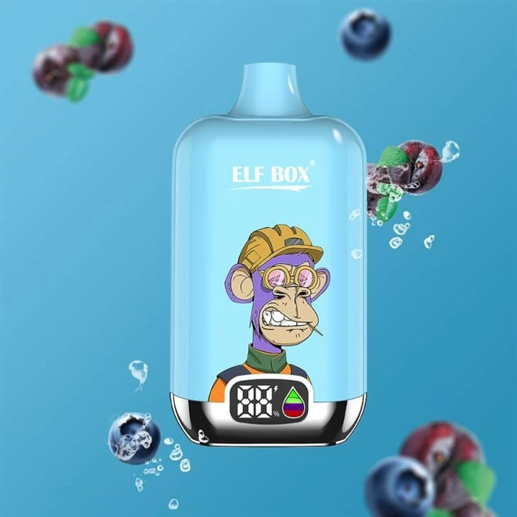 Blueberry Sour Raspberry ELF BOX Digital 12000 Blueberry Sour Raspberry ELF BOX Digital 12000