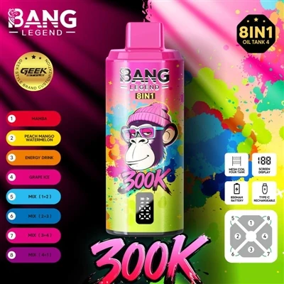 Bang Legend 300K – tänjer på gränserna för hållbarhet för E-engångscigaretter