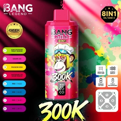 Bang Legend 300000: Lås upp en ny e-cigarettupplevelse, njut av 300 000 bloss...